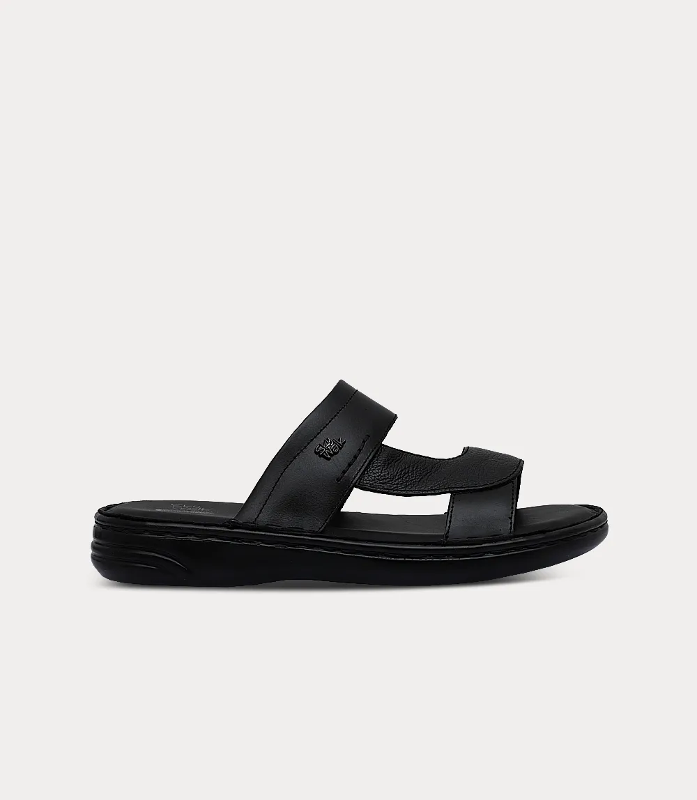 BM6868-BLACK-Men Comfort Slipper