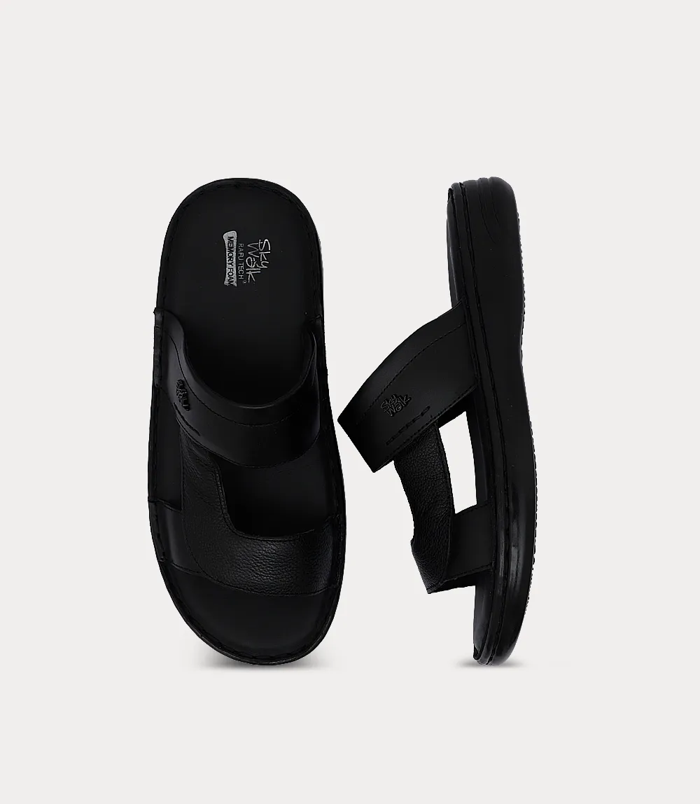 BM6868-BLACK-Men Comfort Slipper
