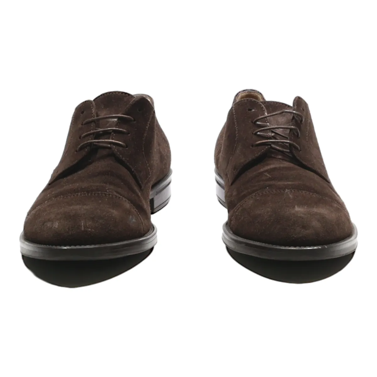 BOSS Derby Shoes Brown Suede Mens UK 6