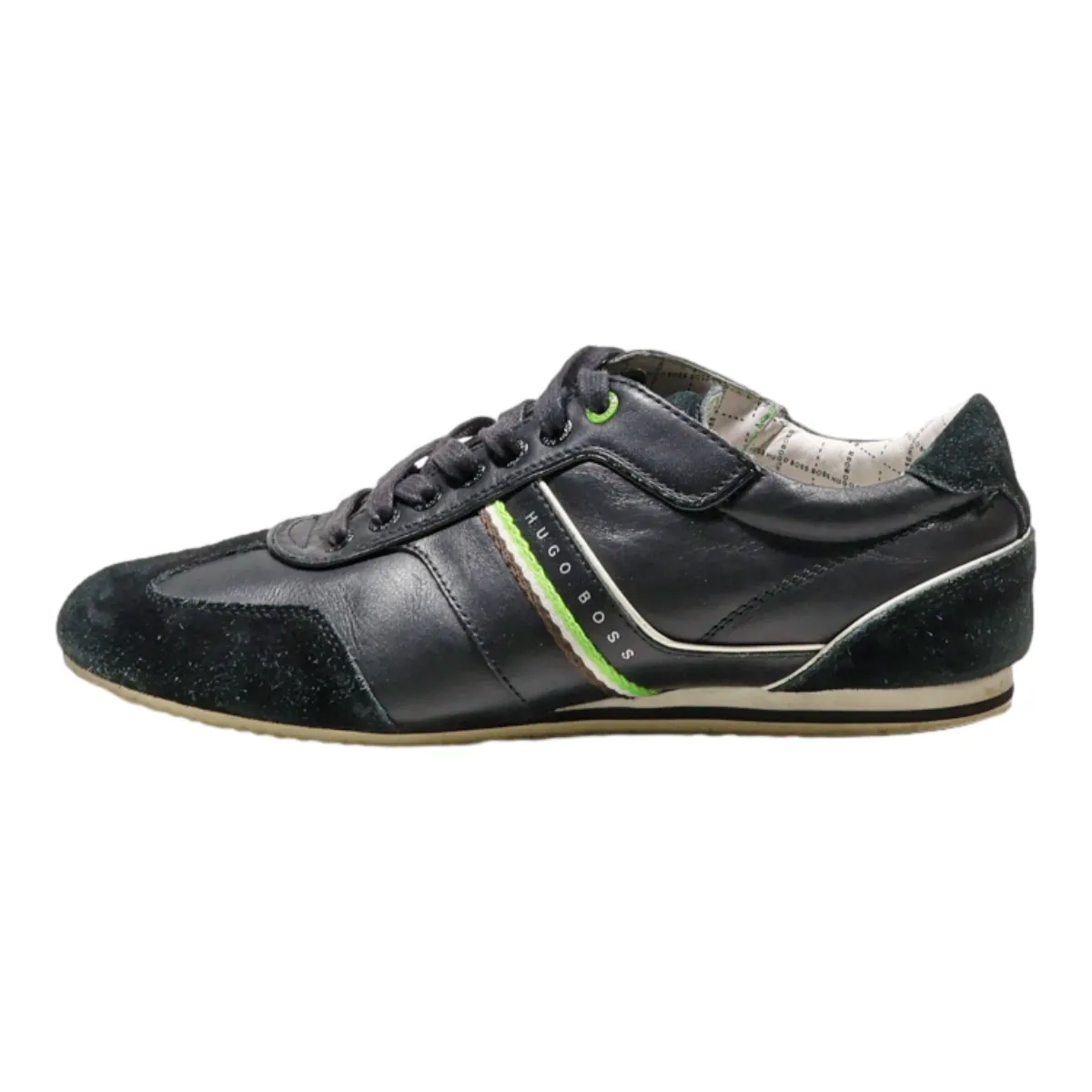 BOSS Sneaker Trainers Black Leather Mens UK 7.5