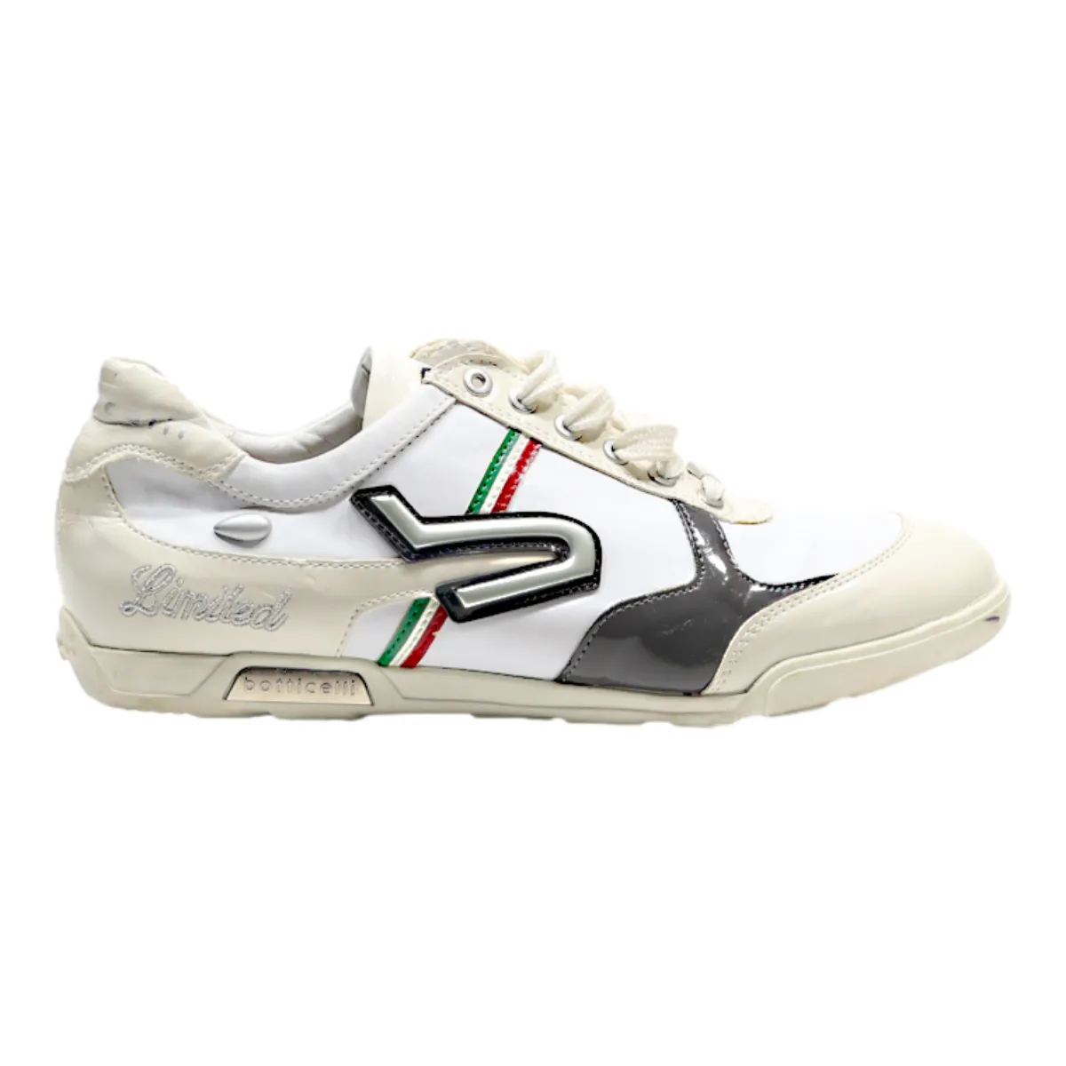 BOTTICELLI Sneaker Trainers White Leather Mens UK 9
