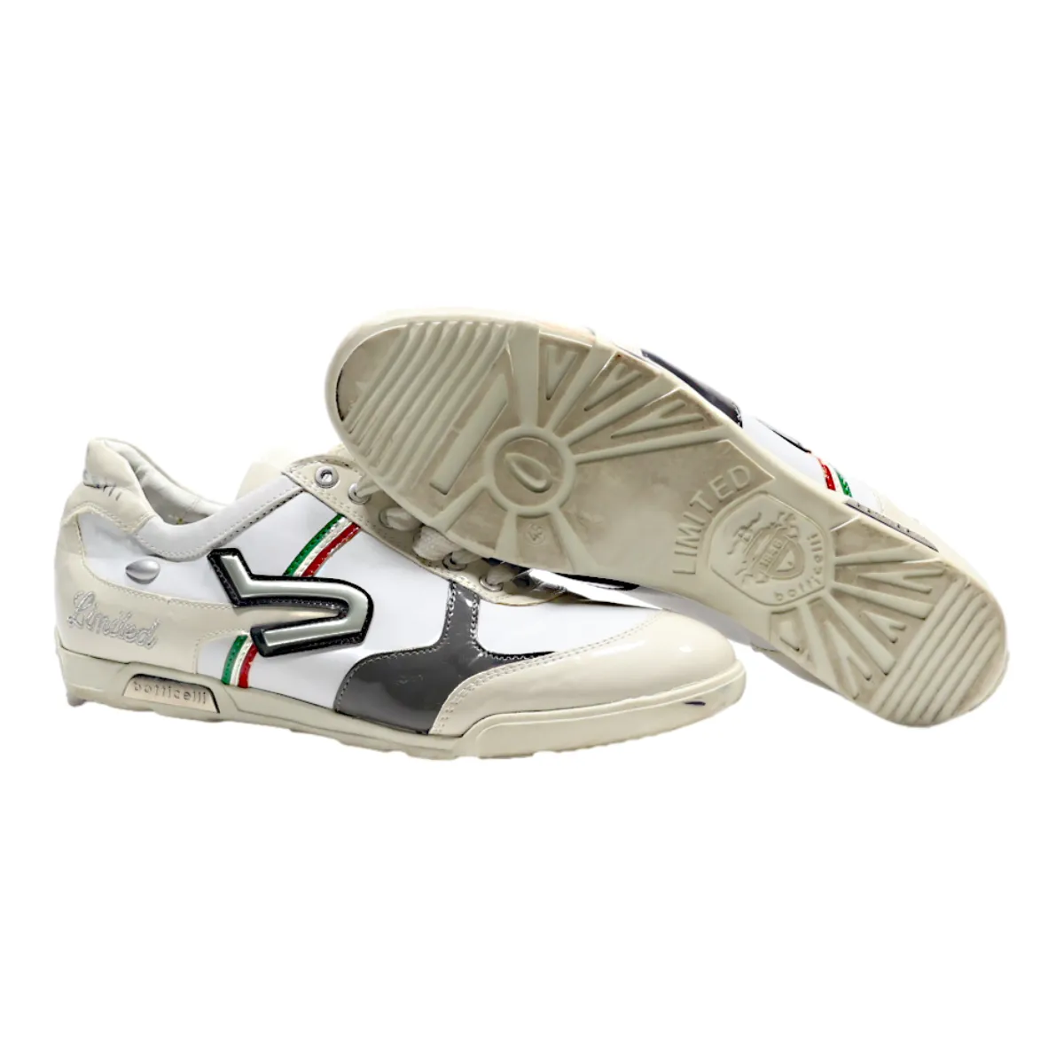 BOTTICELLI Sneaker Trainers White Leather Mens UK 9