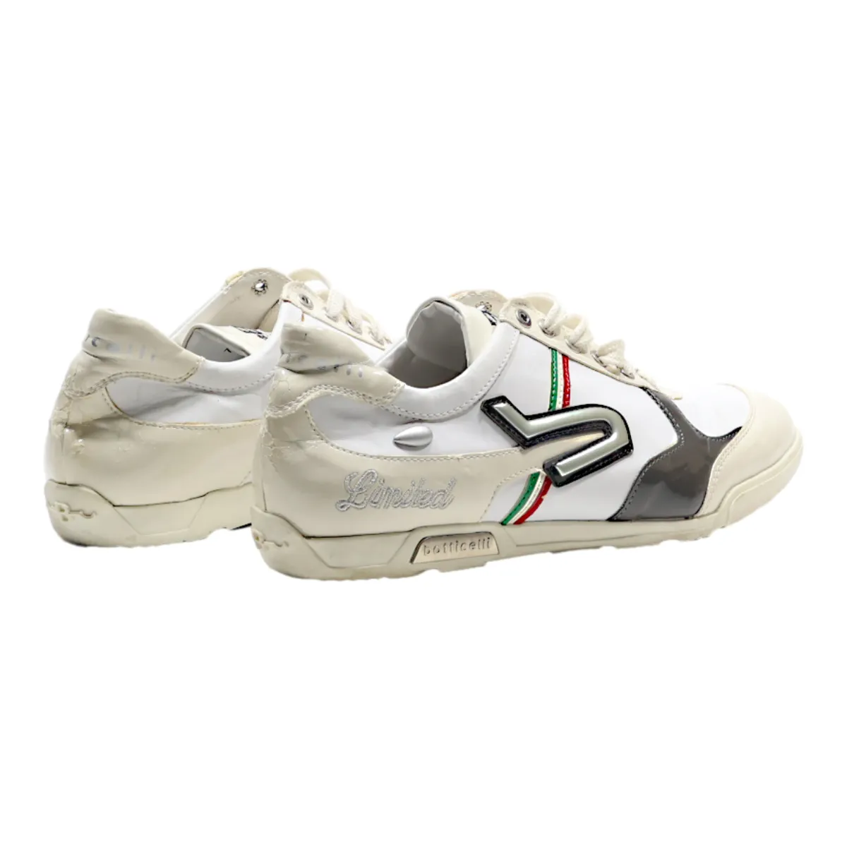 BOTTICELLI Sneaker Trainers White Leather Mens UK 9