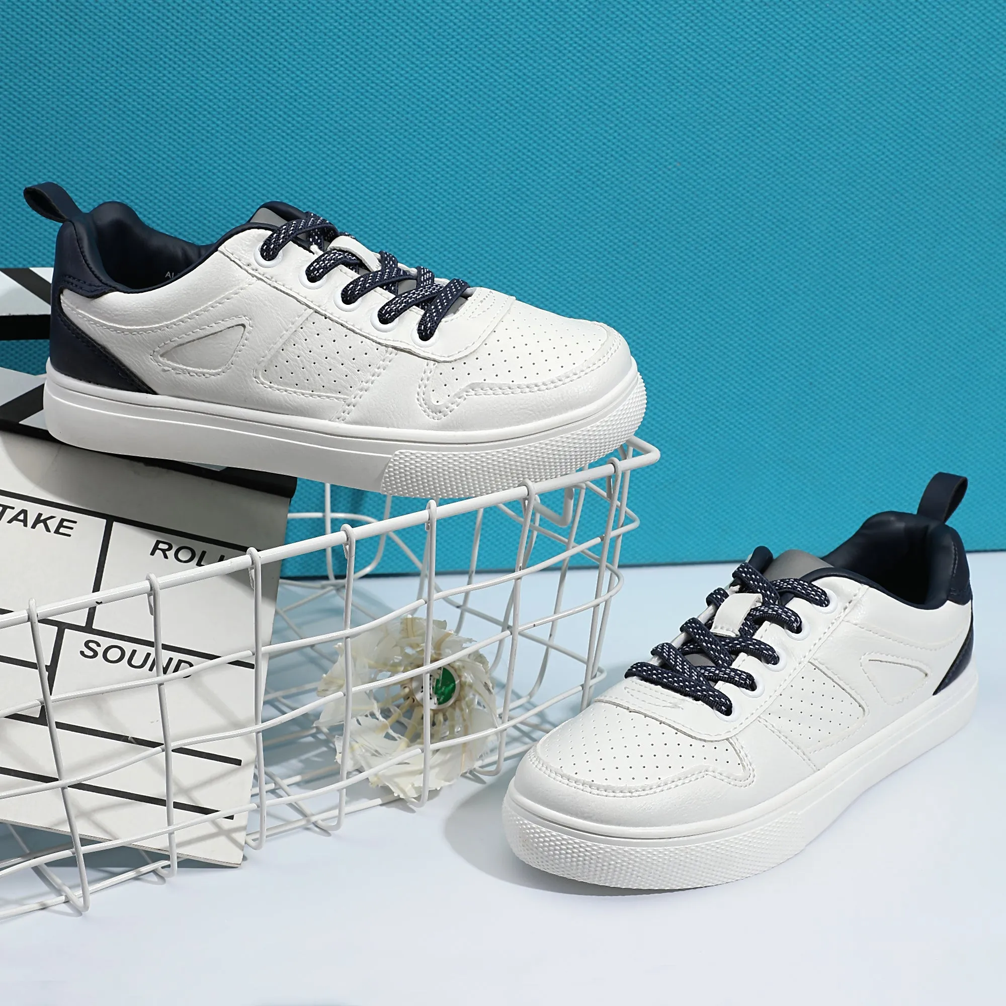 Boys Sneaker Breatherable Vegan Leather Fashion Shoes