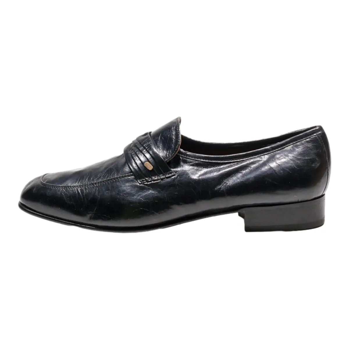 BROOKE TAYLOR Loafer Shoes Black Leather Mens UK 8