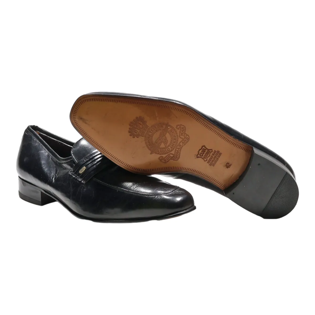 BROOKE TAYLOR Loafer Shoes Black Leather Mens UK 8