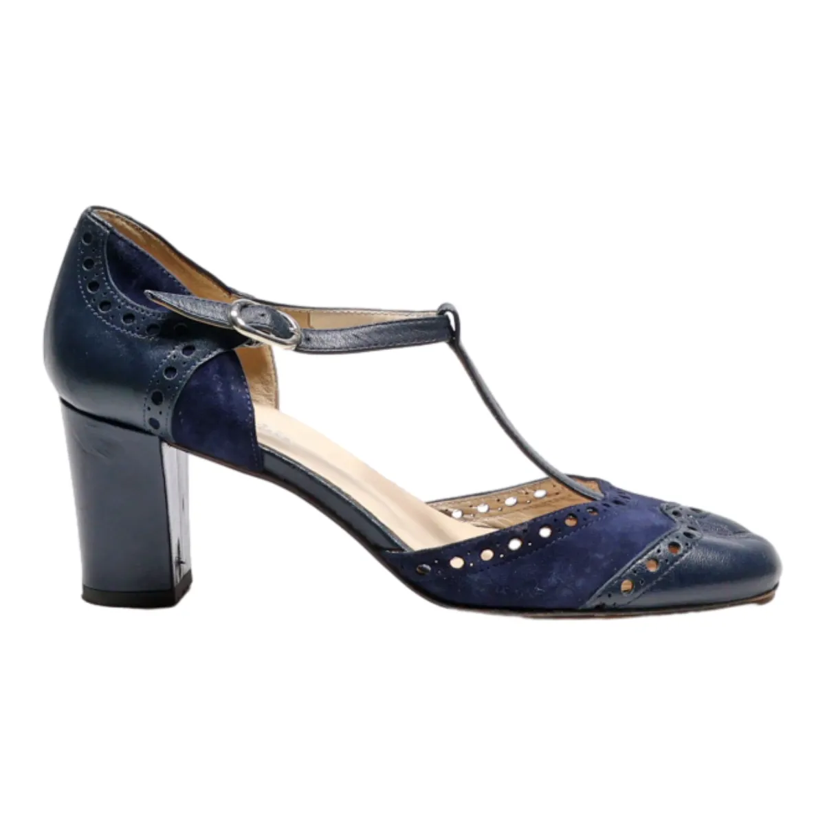 BRUNATE CLASS Strappy Heels Blue Leather Womens UK 5