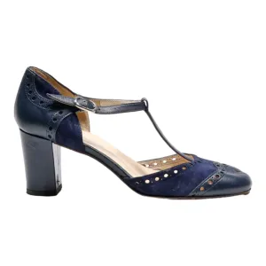 BRUNATE CLASS Strappy Heels Blue Leather Womens UK 5
