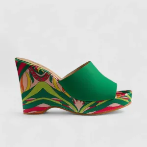 Bulbul Wedge Sandal Green HAR025