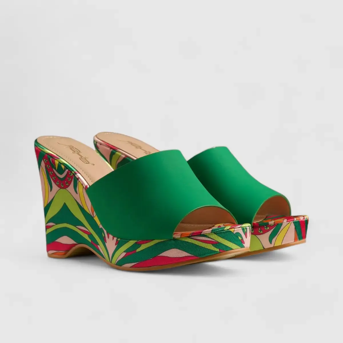 Bulbul Wedge Sandal Green HAR025