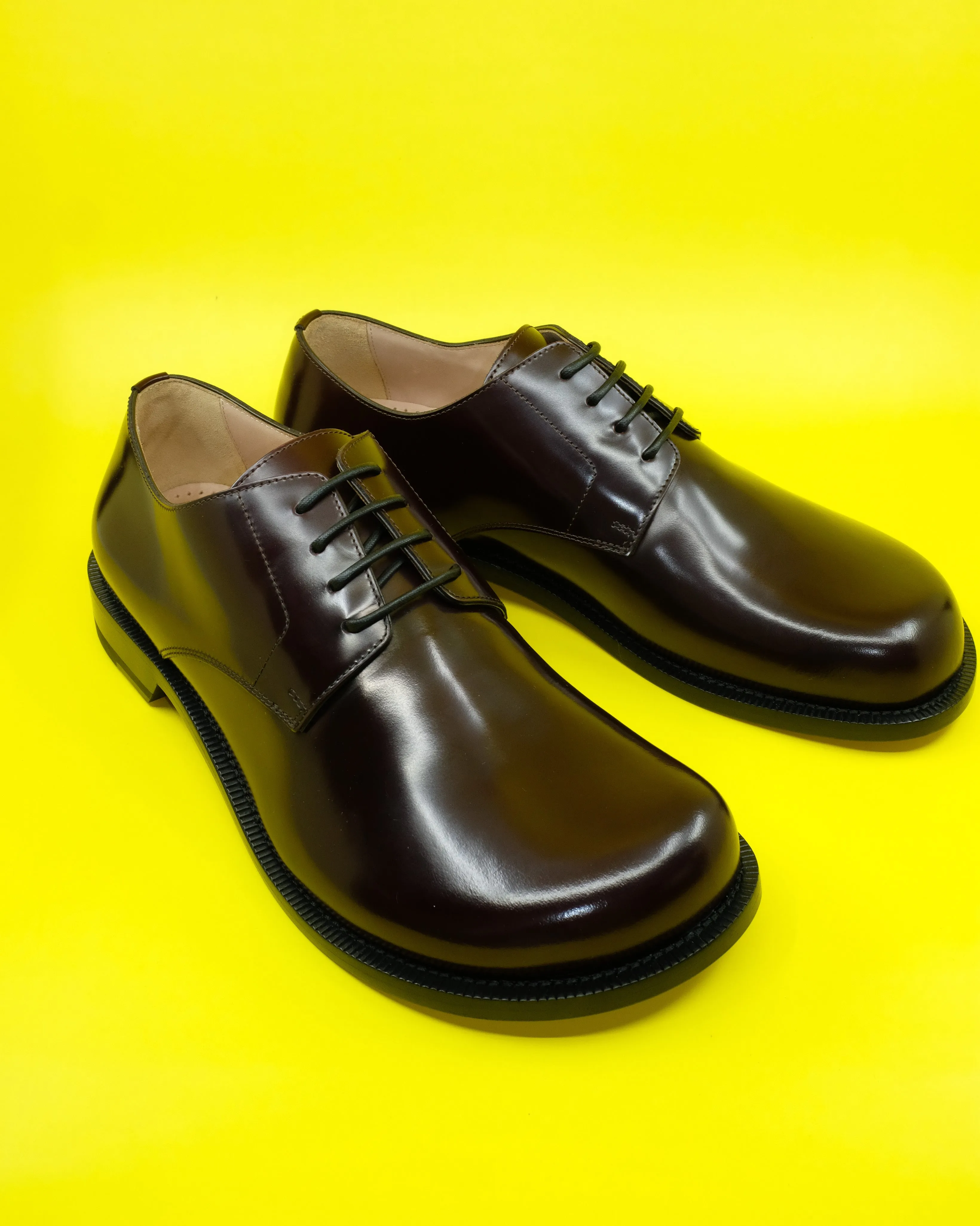 Burgundy Brushed Calfskin Campo Derby Shoe