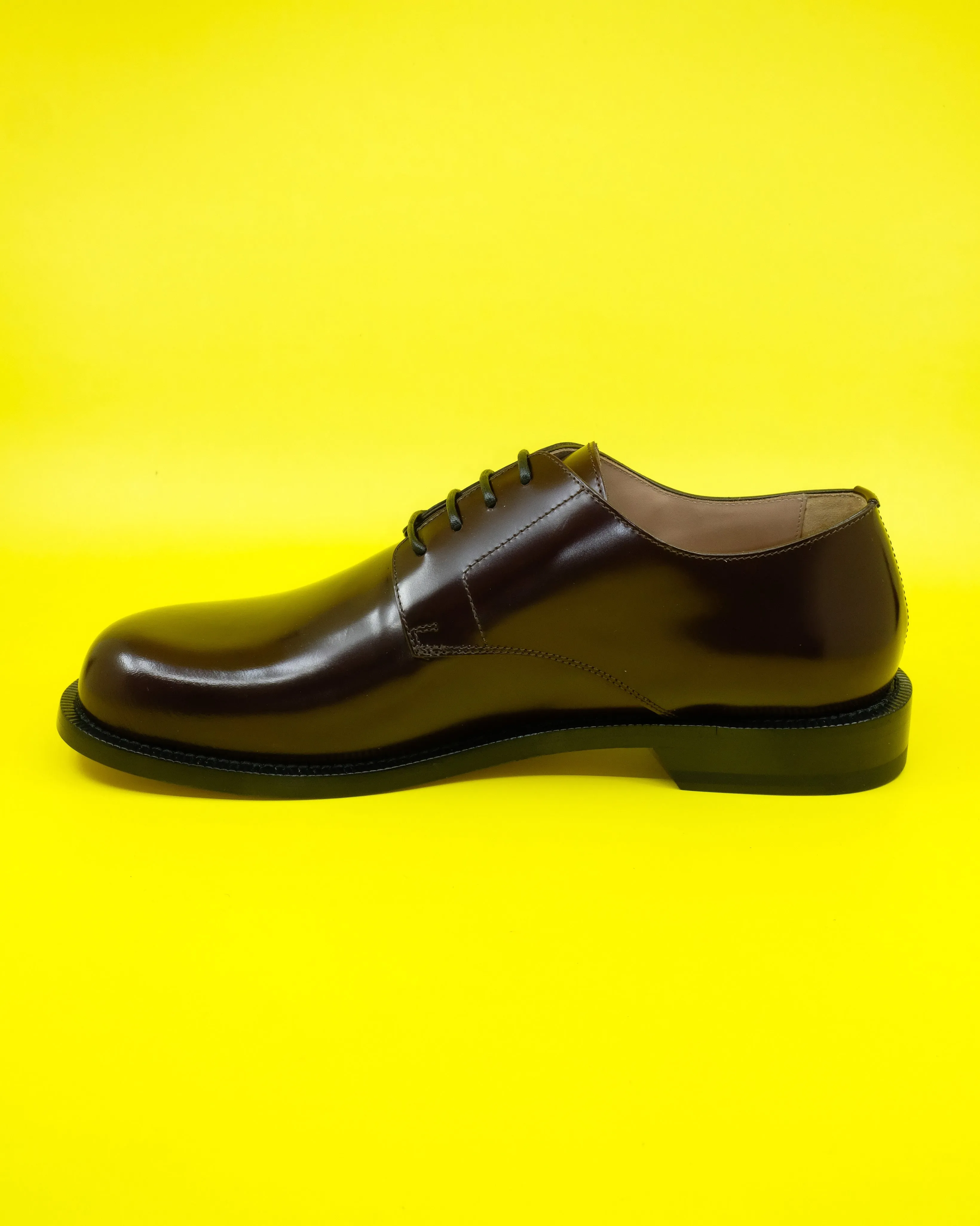 Burgundy Brushed Calfskin Campo Derby Shoe