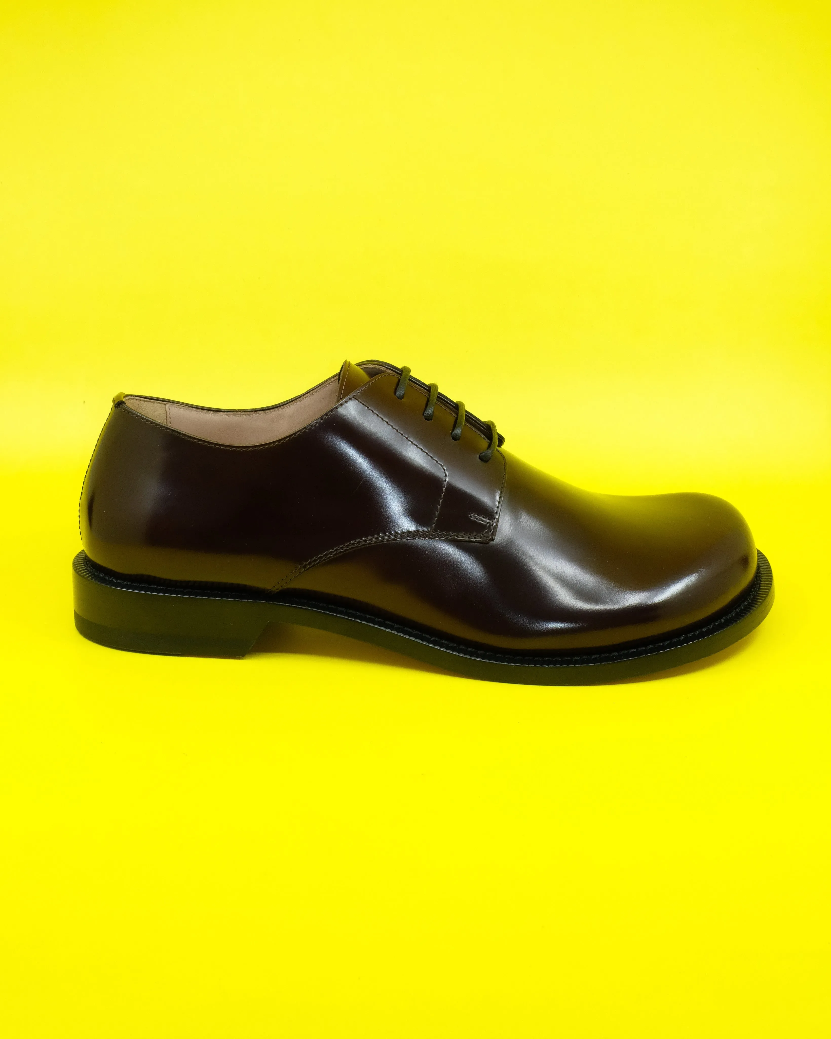 Burgundy Brushed Calfskin Campo Derby Shoe