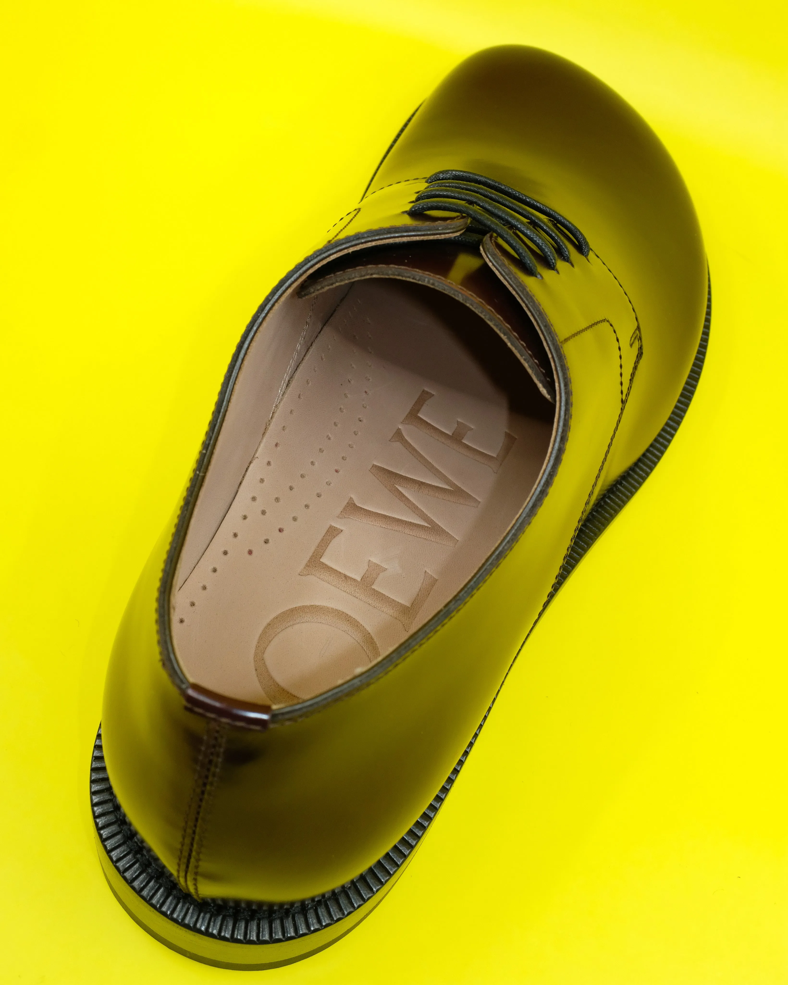 Burgundy Brushed Calfskin Campo Derby Shoe