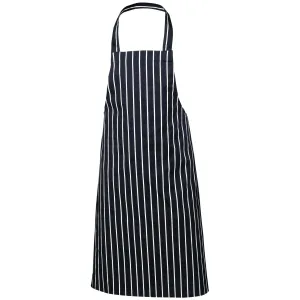 Butchers Bib Apron Navy Stripe 70cm x 100cm