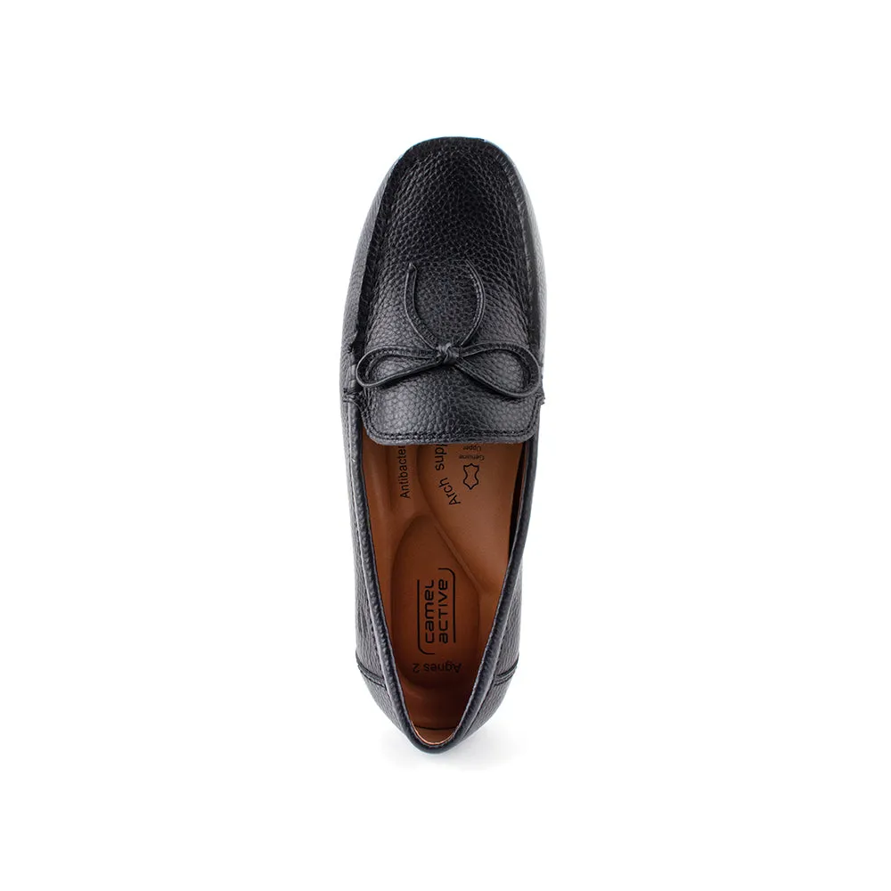 camel active Women Agnes 2 Slip-On Ribbon Loafer Shoes -752304-DZ02SV-1-BLACK