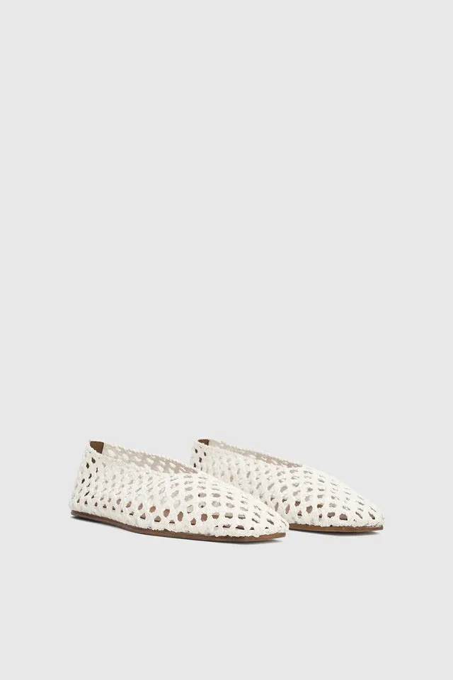 CAMILLA AND MARC - CHRISTINE BRAIDED FLAT - IVORY