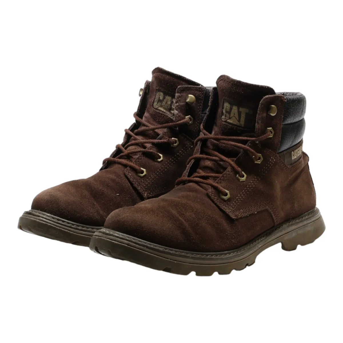 CAT Lace-Up Boots Brown Suede Mens UK 8