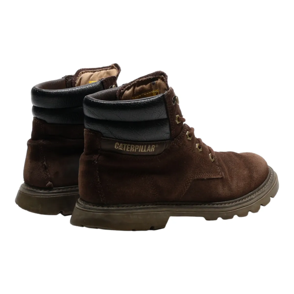 CAT Lace-Up Boots Brown Suede Mens UK 8