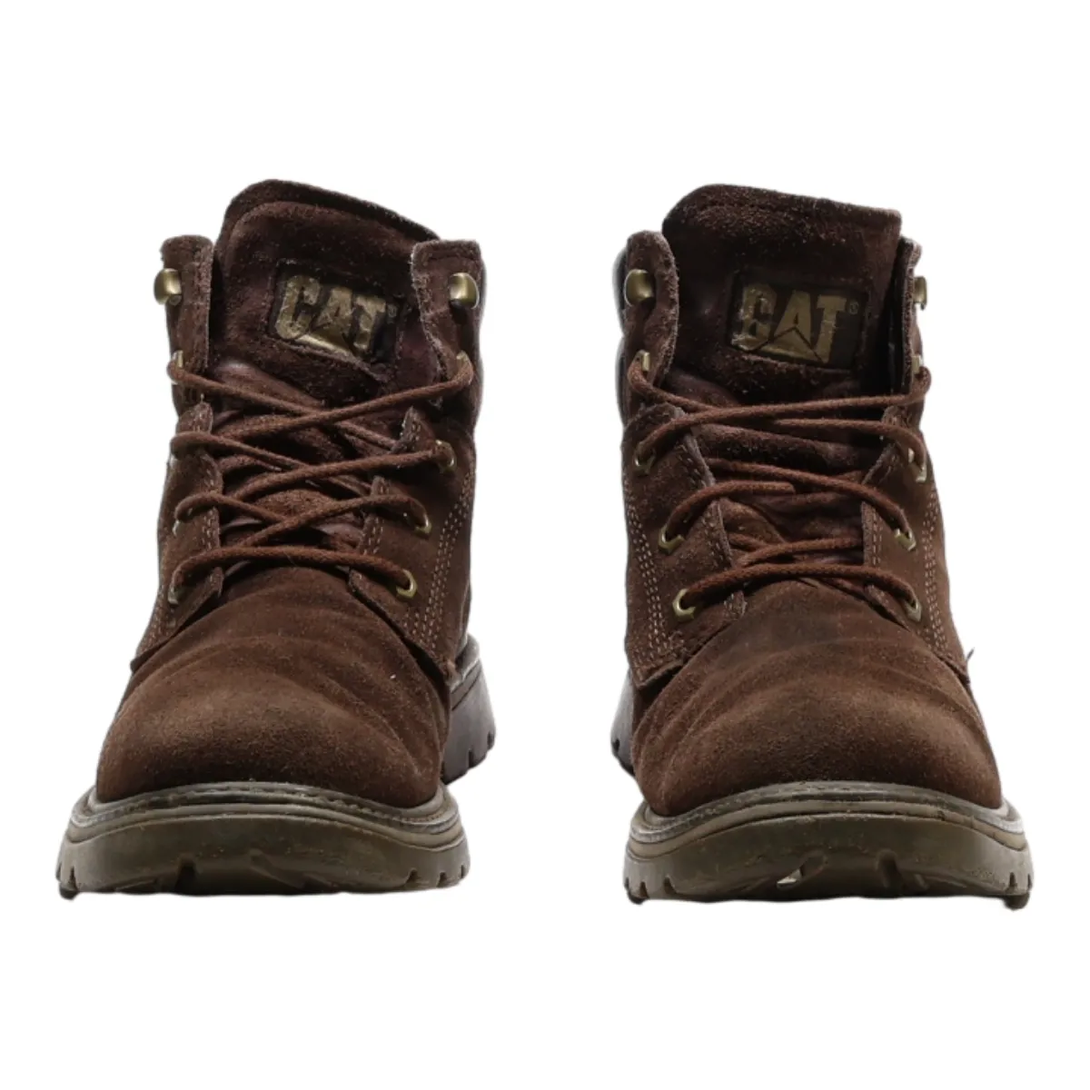 CAT Lace-Up Boots Brown Suede Mens UK 8
