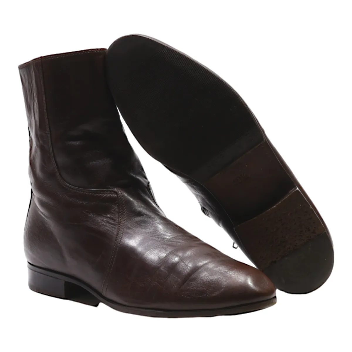 CHARLIE BROWN Ankle Boots Brown Leather Womens UK 7.5