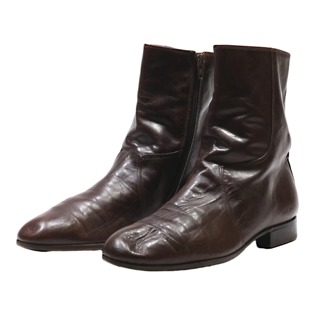 CHARLIE BROWN Ankle Boots Brown Leather Womens UK 7.5