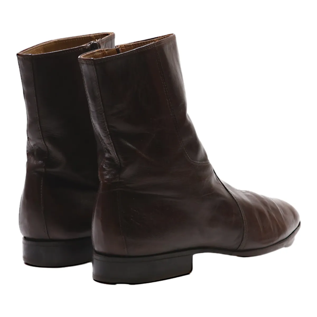 CHARLIE BROWN Ankle Boots Brown Leather Womens UK 7.5