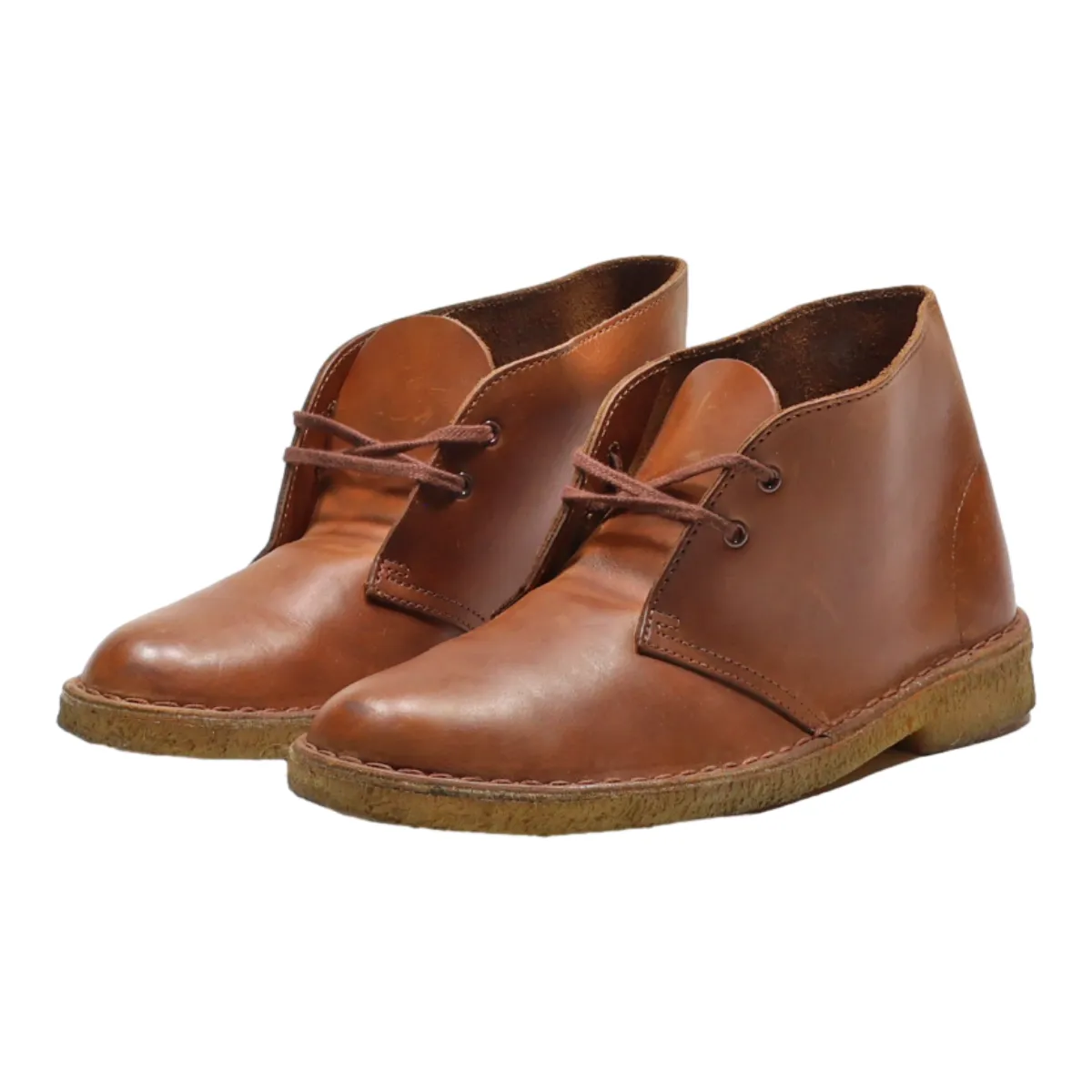 CLARKS Ankle Boots Brown Leather Mens UK 7.5