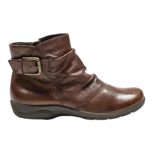 CLARKS Ankle Boots Brown Leather Womens UK 8