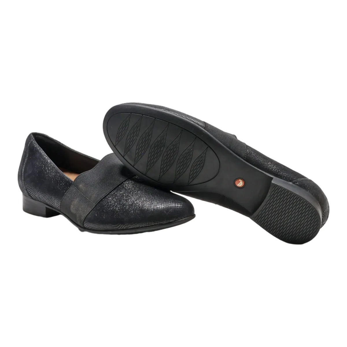 CLARKS Pump Shoes Black Synthetic Womens UK 6.5