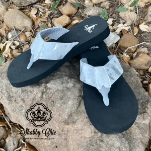 Clover White Flip Flops