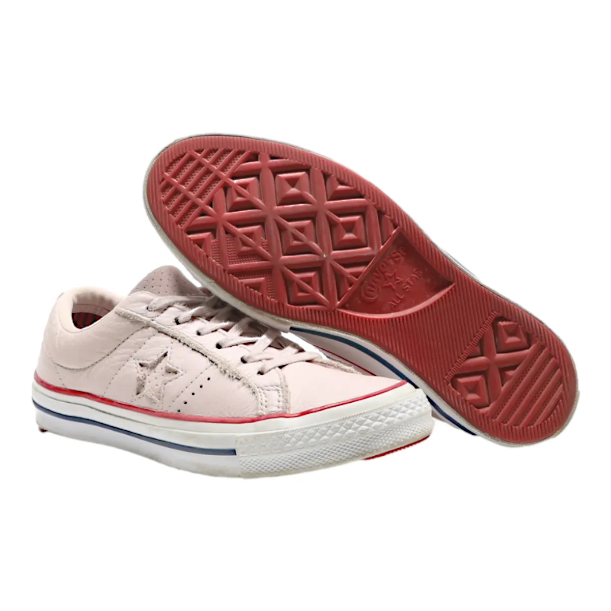 CONVERSE Converse One Star Low Top Trainers Pink Leather Womens UK 4.5