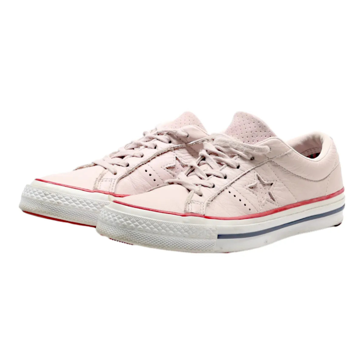 CONVERSE Converse One Star Low Top Trainers Pink Leather Womens UK 4.5