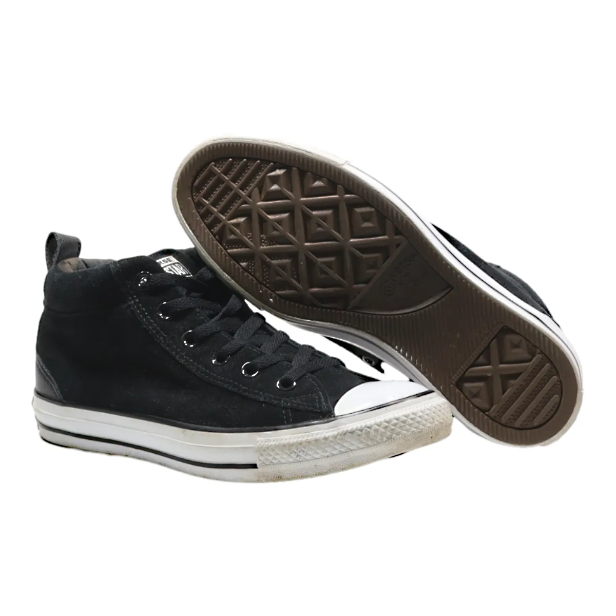 CONVERSE High Top Trainers Black Suede Mens UK 6.5
