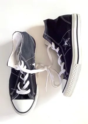 CONVERSE Kids sneaker black canvas "One Star" high top sneakers, 2