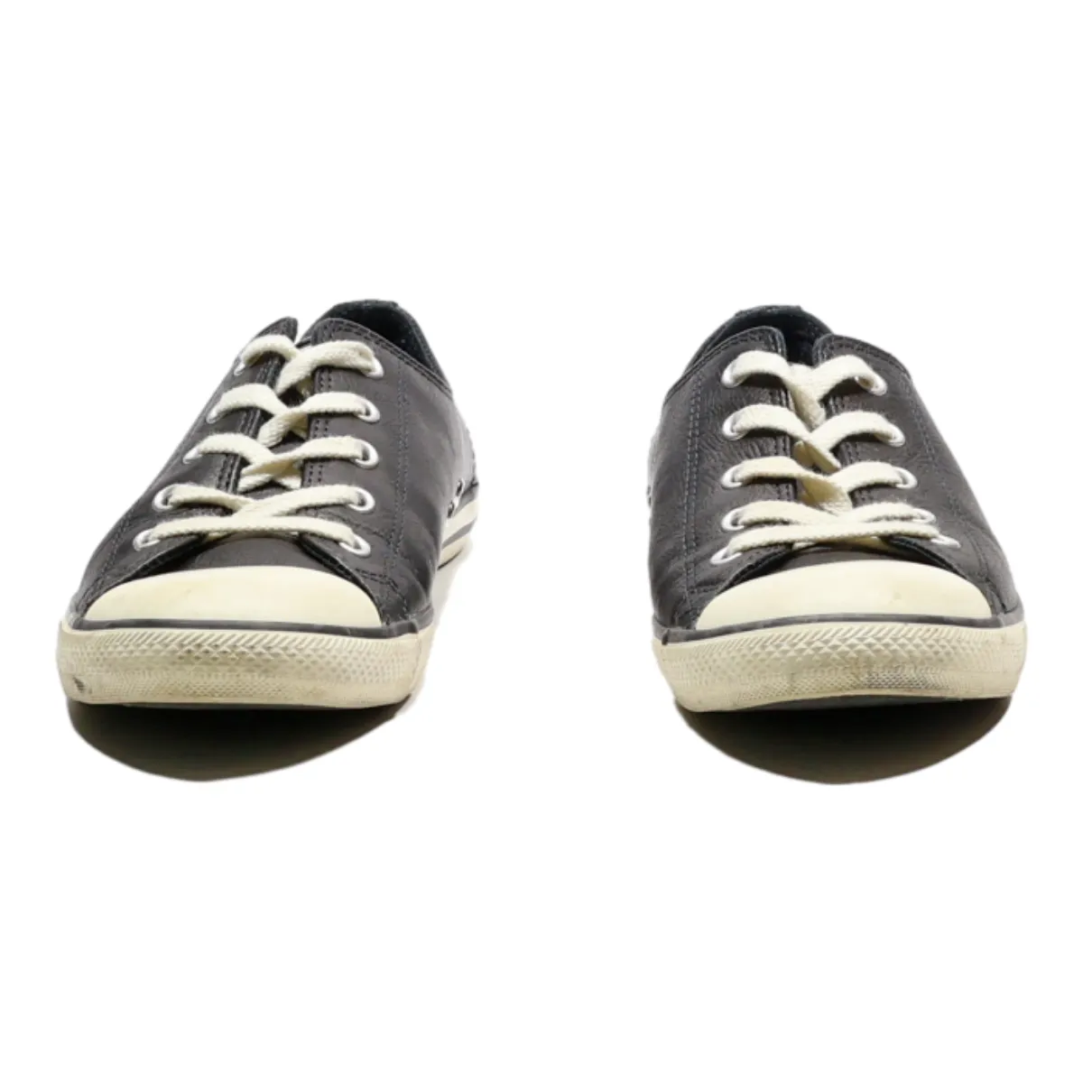 CONVERSE Low Top Trainers Black Leather Womens UK 6