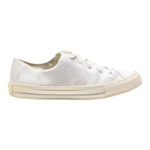 CONVERSE Low Top Trainers White Leather Womens UK 6