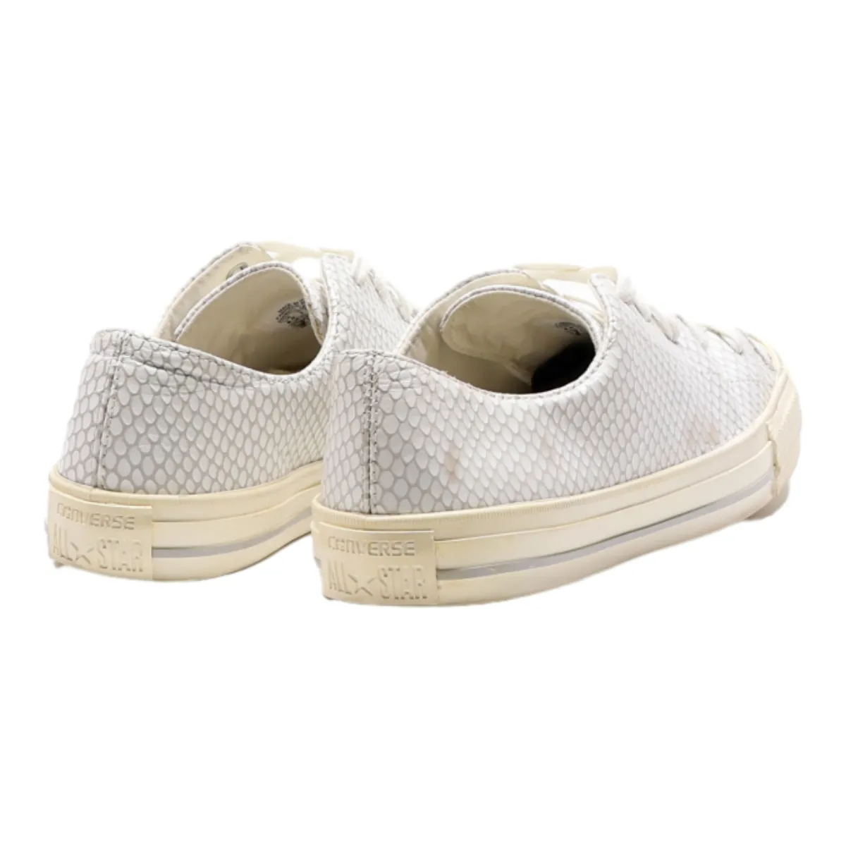 CONVERSE Low Top Trainers White Leather Womens UK 6