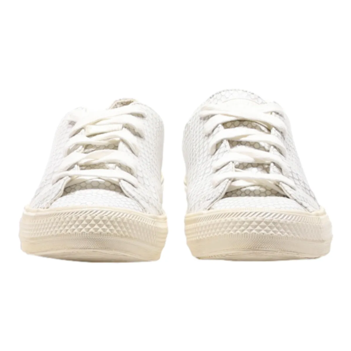 CONVERSE Low Top Trainers White Leather Womens UK 6