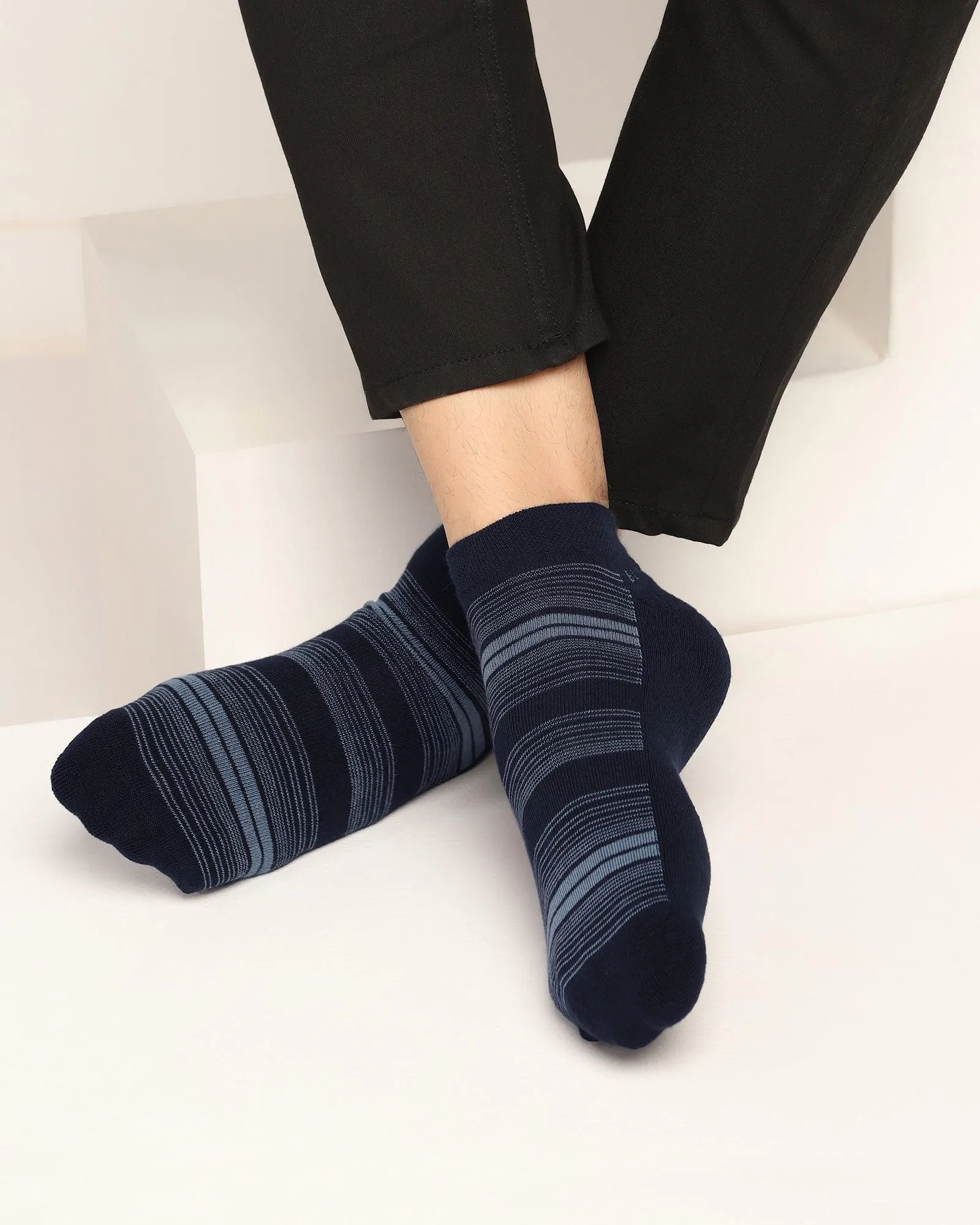 Cotton Multi Color Printed Socks - Time