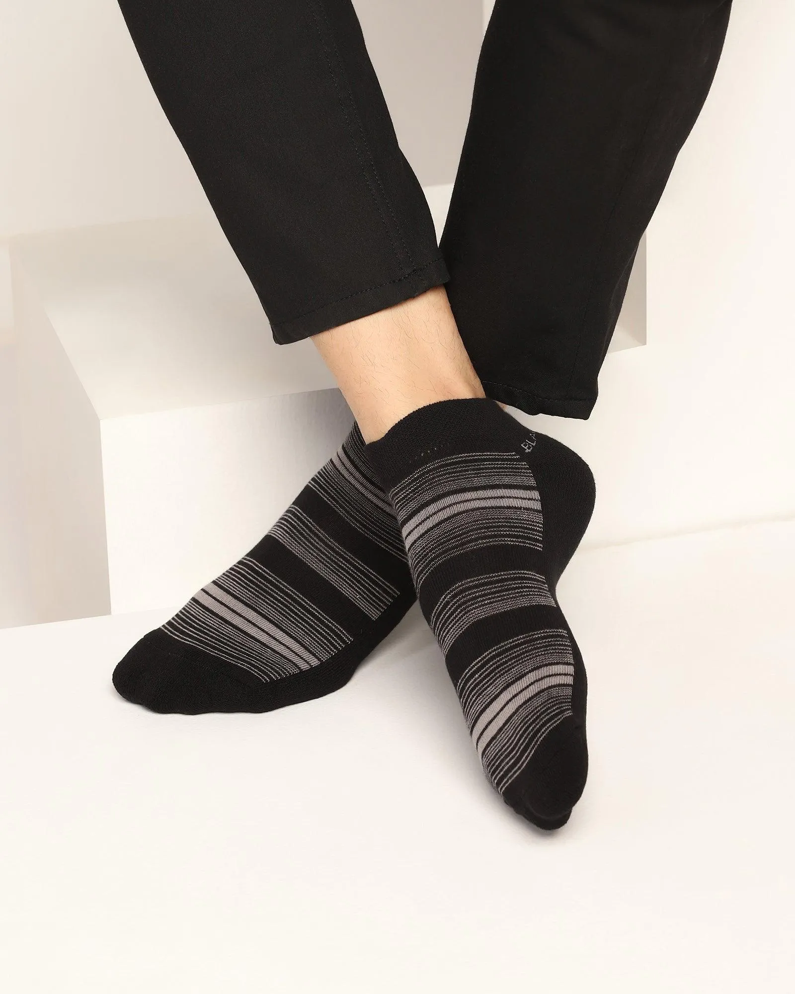 Cotton Multi Color Printed Socks - Time