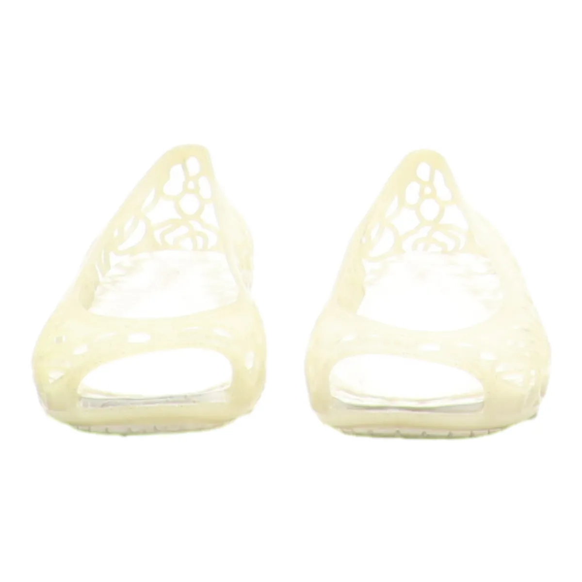 CROCS Ballet Shoes Cream PVC Womens UK 5