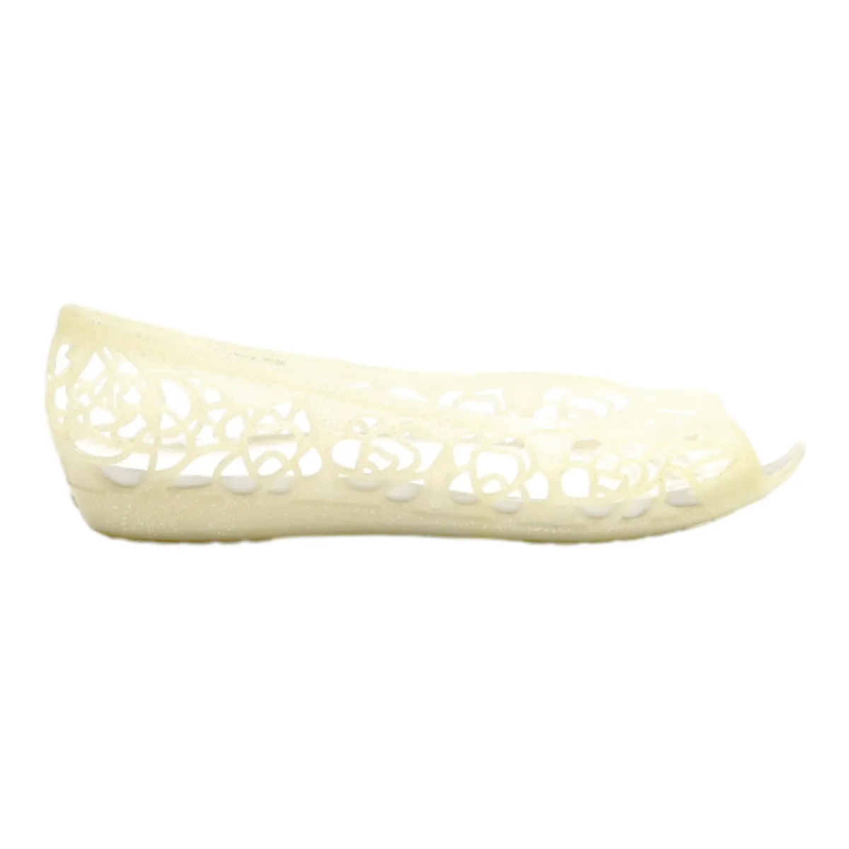 CROCS Ballet Shoes Cream PVC Womens UK 5