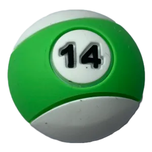Crocs Jibbitz Green Stripe Billiard Ball Charm
