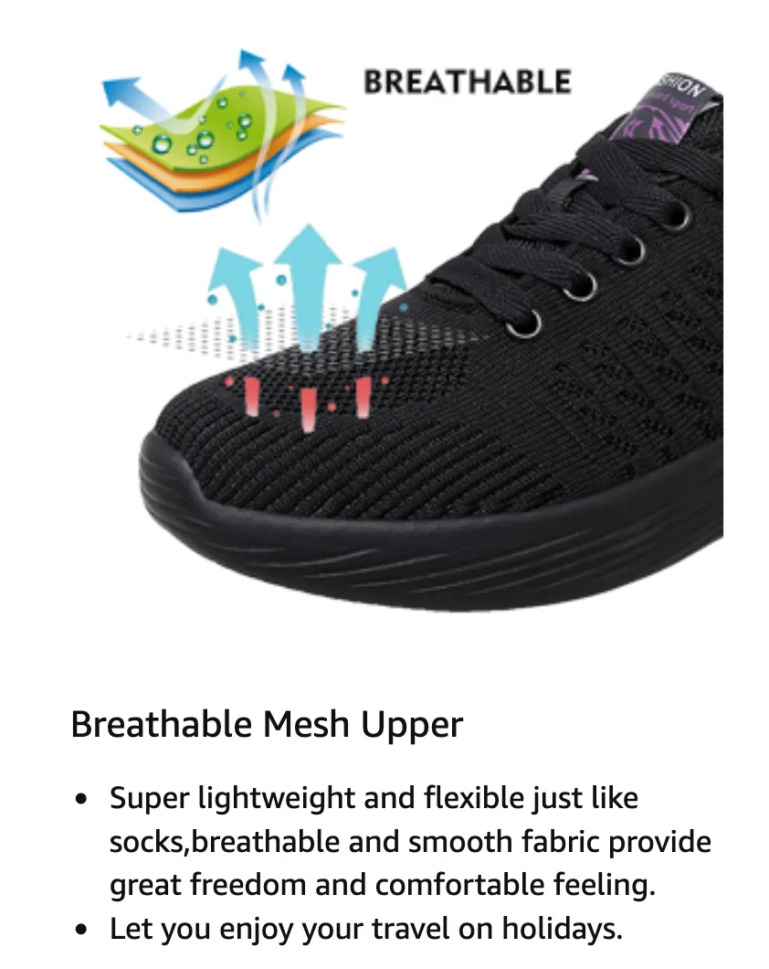 Cuzcare Orthopedic Women Shoes Pain Free Breathable LightWeight Anti-Slip