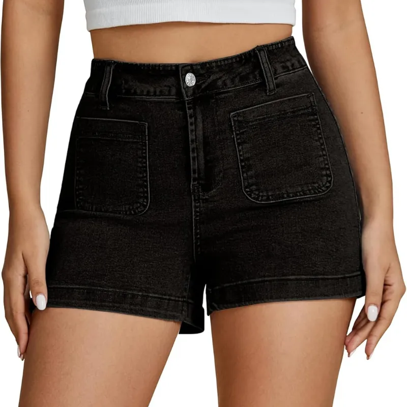 Denim Utility Shorts Pockets – Stretch Fabric and Functional Storage