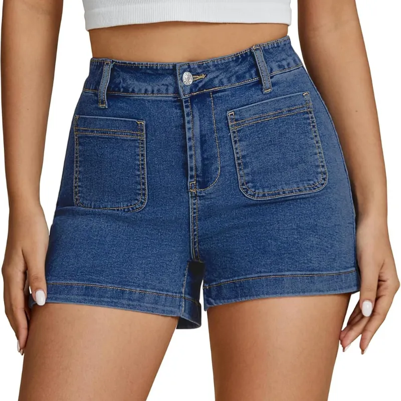 Denim Utility Shorts Pockets – Stretch Fabric and Functional Storage