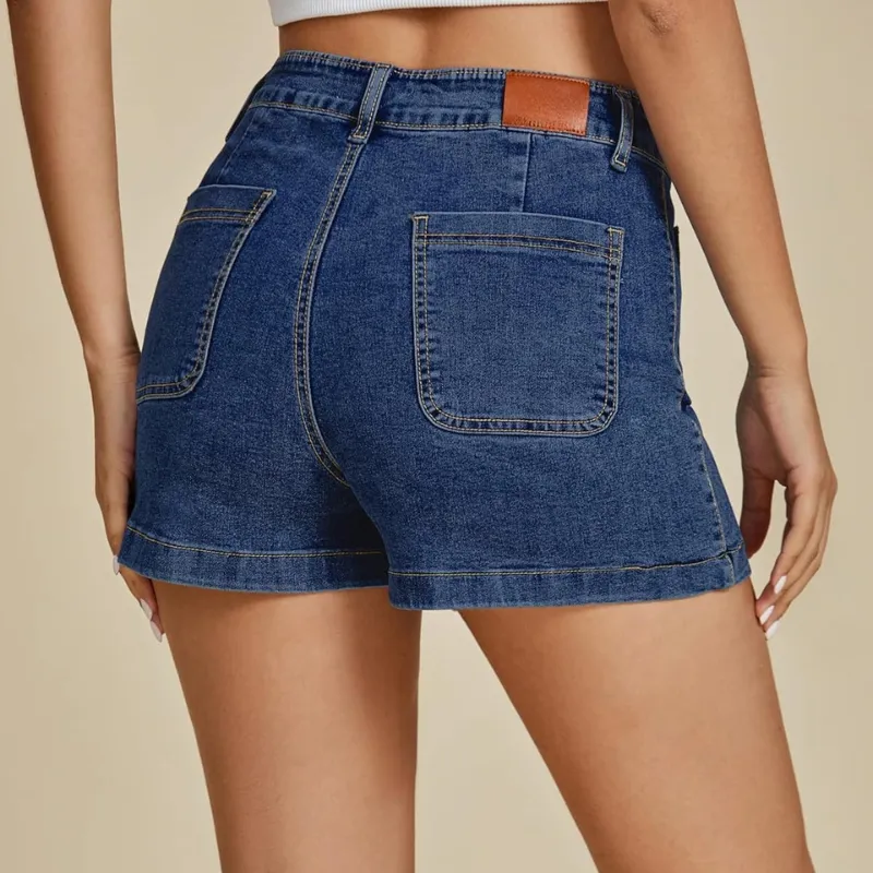 Denim Utility Shorts Pockets – Stretch Fabric and Functional Storage