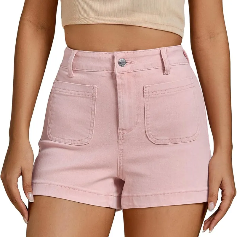 Denim Utility Shorts Pockets – Stretch Fabric and Functional Storage