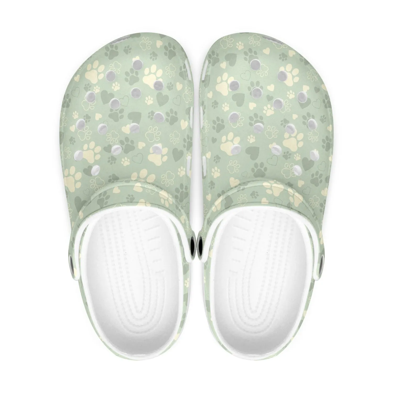 Dog Paw Print Clogs